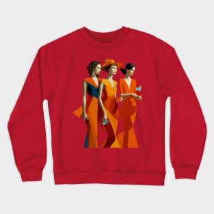 Three art deco women Crewneck Sweatshirt